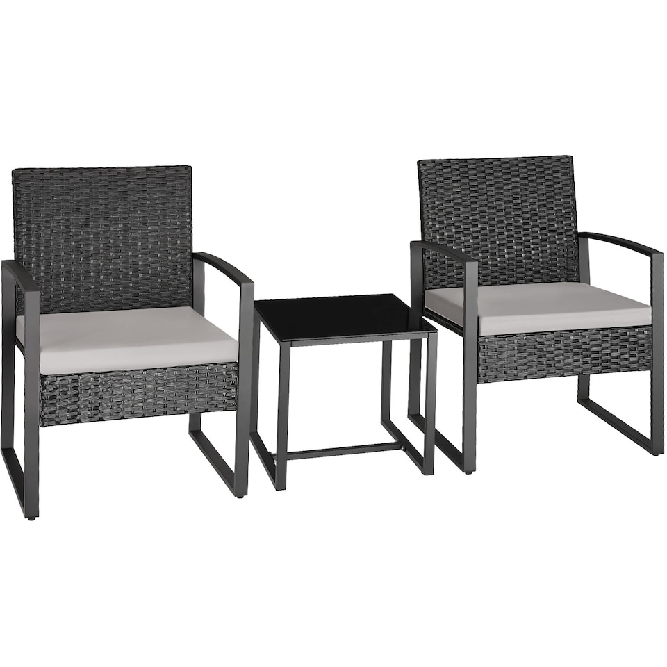 image 1 of Garden Table and Chairs Granada - 2 armchairs, coffee table, bistro set