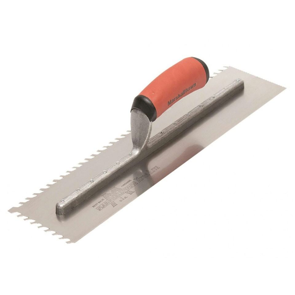 Marshalltown Layflat Notch Trowel - Multi Colour - 13mm Notch, 16 x 4in