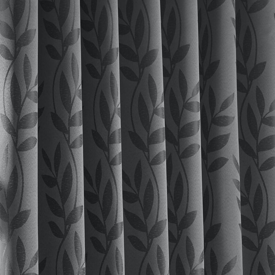 image 1 of Voli Pencil Pleat Taped Top Lined Curtains - 168cm x 183cm - Charcoal