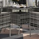 image 8 of Outsunny 4 Seater Rattan Dining Set with Cushions, 5 Pieces Garden Dining Set with Glass Tabletop, PE Rattan Garden Furniture Set with Dining Table and Armchairs for Patio, Balcony, Mixed Grey