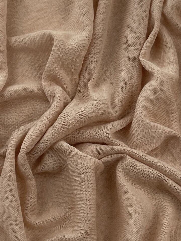 Yellow Slub Sweater Knit Stretch Fabric for Dressmaking, 152cm / 59" Wide - per metre