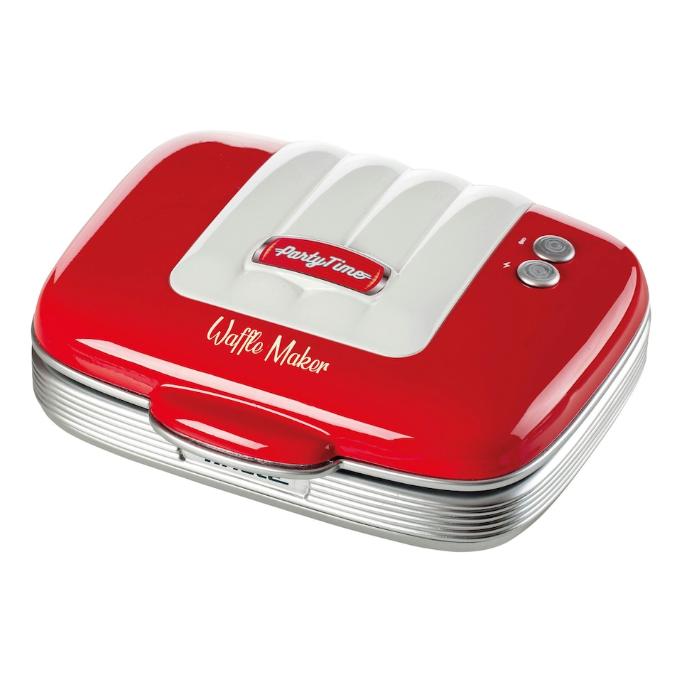 image 1 of Ariete 1973 Retro Style Waffle Maker, 700W, Red