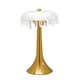 image 6 of Hestia Crystal USB LED Touch Table Lamp with Bronze Base & Trim