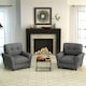 image 8 of COSTWAY Tufted Upholstered Living Room Sofa Reading Armchair Grey