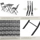 image 5 of Garden Furniture Set Trevi - 2 chairs, 1 table, bistro set, foldable | Grey | grey | 45 x 54,50 x 81 cm | 1