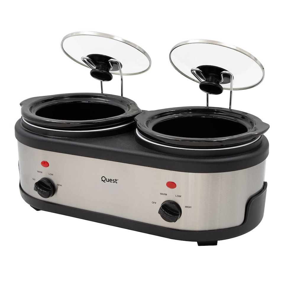image 1 of Quest 2 Pot Double Slow Cooker 2 x 1.5L 200W
