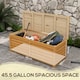 image 3 of Outsunny 292L Outdoor Storage Box, Wooden Garden Storage Container for Balcony, Porch, Light Brown | Brown | Brown | 1