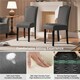 image 5 of Yaheetech Set of 2 Modern Fabric Upholstered Dining Chairs Grey | Dark Grey