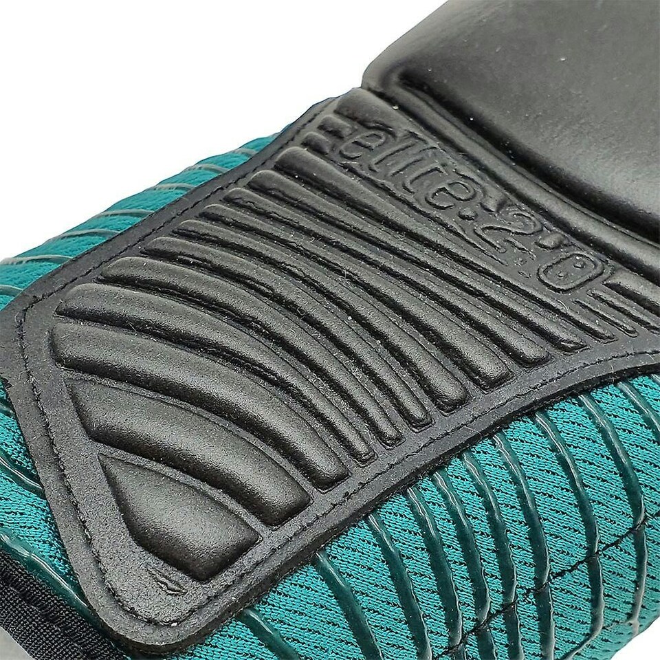 image 1 of Precision Unisex Adult Elite 2.0 Contact Goalkeeper Gloves - Teal/Fluorescent Orange/Black - 10