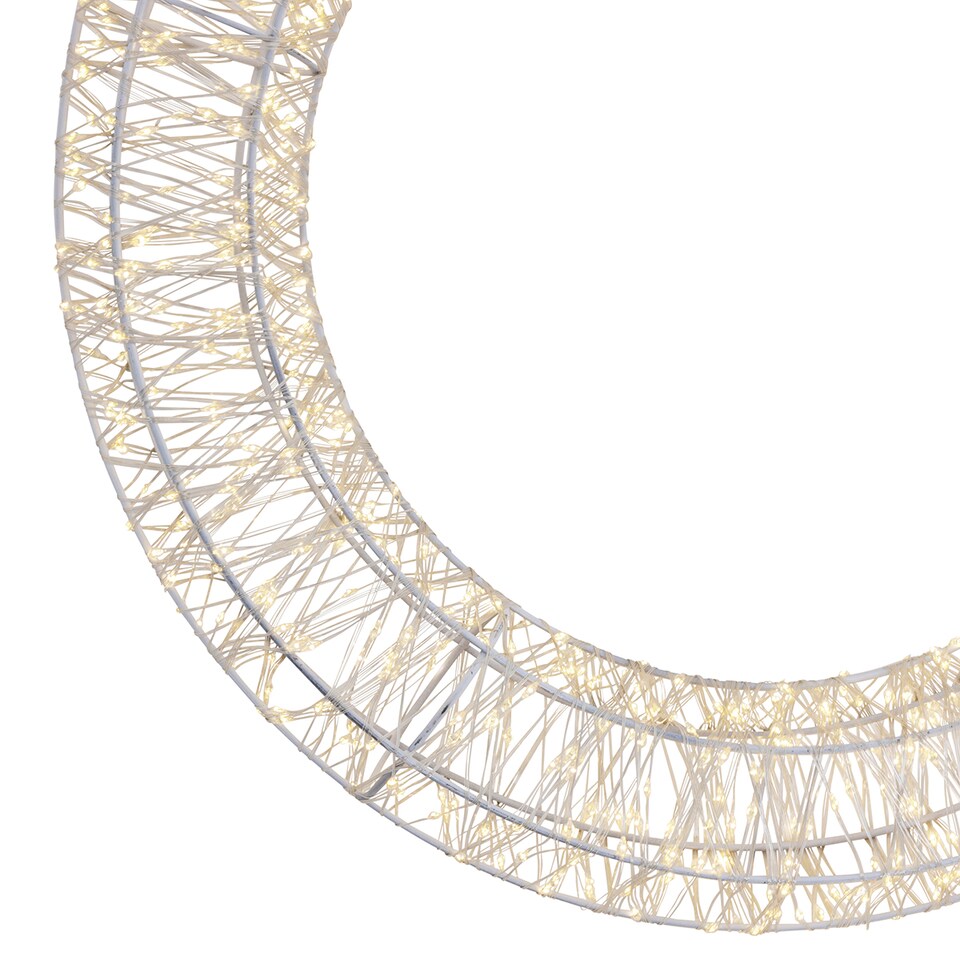 image 1 of Charles Bentley Indoor Outdoor 50cm Light Up Christmas Wreath