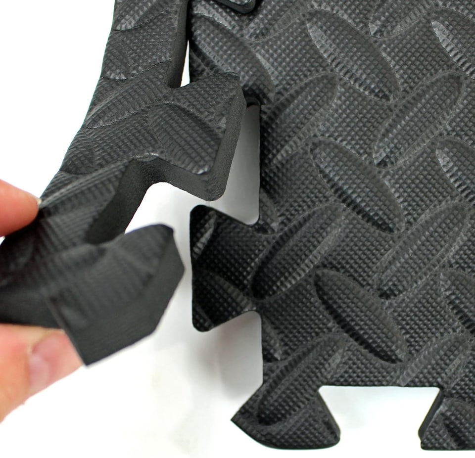 image 1 of Actiasmat - Interlocking Gym Mats EVA Soft Foam Flooring Play Exercise Garage Floor Tiles (16 sqft - 4 Tiles)