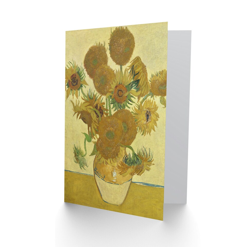 image 1 of Vincent van Gogh Art Card Sunflowers 1888 Floral Painting