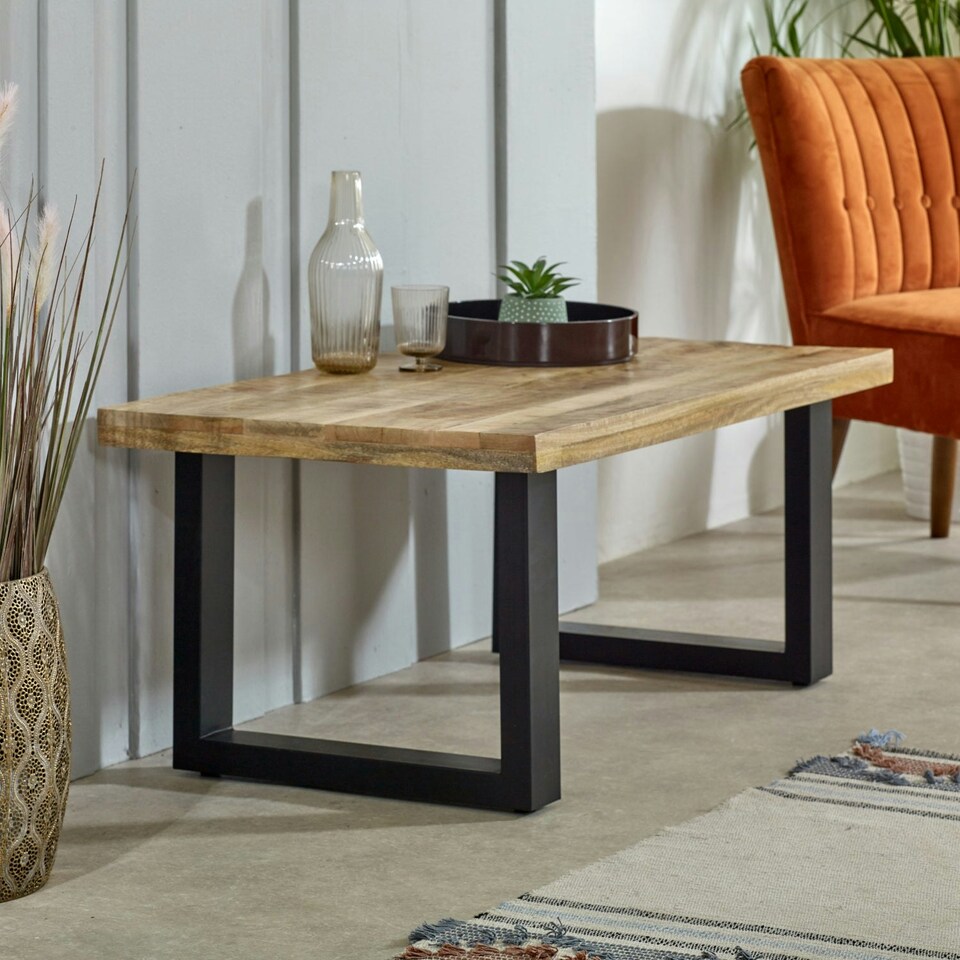 image 1 of Valor Mango Wooden and Metal Coffee Table Brown