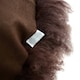 image 3 of SNUGRUGS Mongolian Sheepskin Cushion - Round - 40cm | Brown | Round 40cm