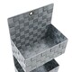image 3 of JVL Vichy 3 Tier Nylon Hanging Storage Unit - Grey Grey