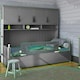 image 3 of Safetots Deluxe Soft Touch Denim Extra Wide Bed Rail, Grey 140cm Wide x 50cm Tall, Toddler Bed Guard For Safety