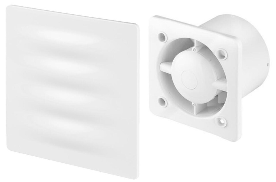 image 1 of 100mm Timer VERTICO Extractor Fan Ecru ABS Front Panel Wall Ceiling Ventilation