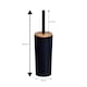image 3 of Showerdrape Sonata Black & Bamboo 4 Piece Bathroom Accessory Set | Black | Black | 1