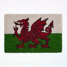 Homescapes Coir Doormat Welsh Dragon Flag - 40 x 60 cm