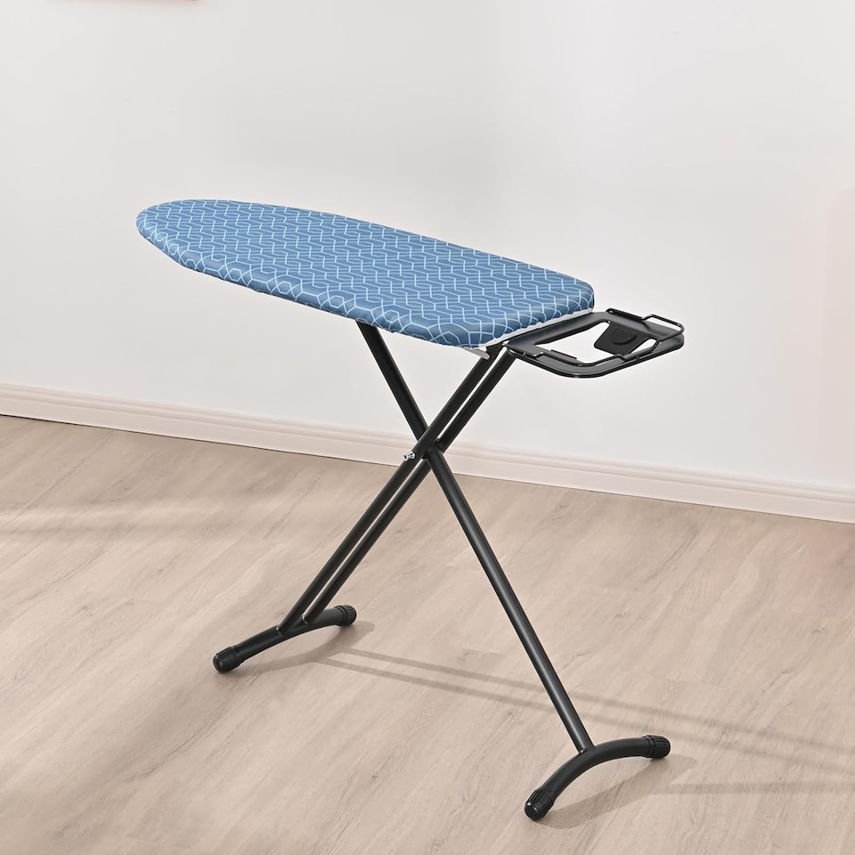 image 1 of Ironing Board with Iron Rest, Iron Board with Extra Thick Cover, Adjustable Compact and Space Saver Foldable Ironing Board