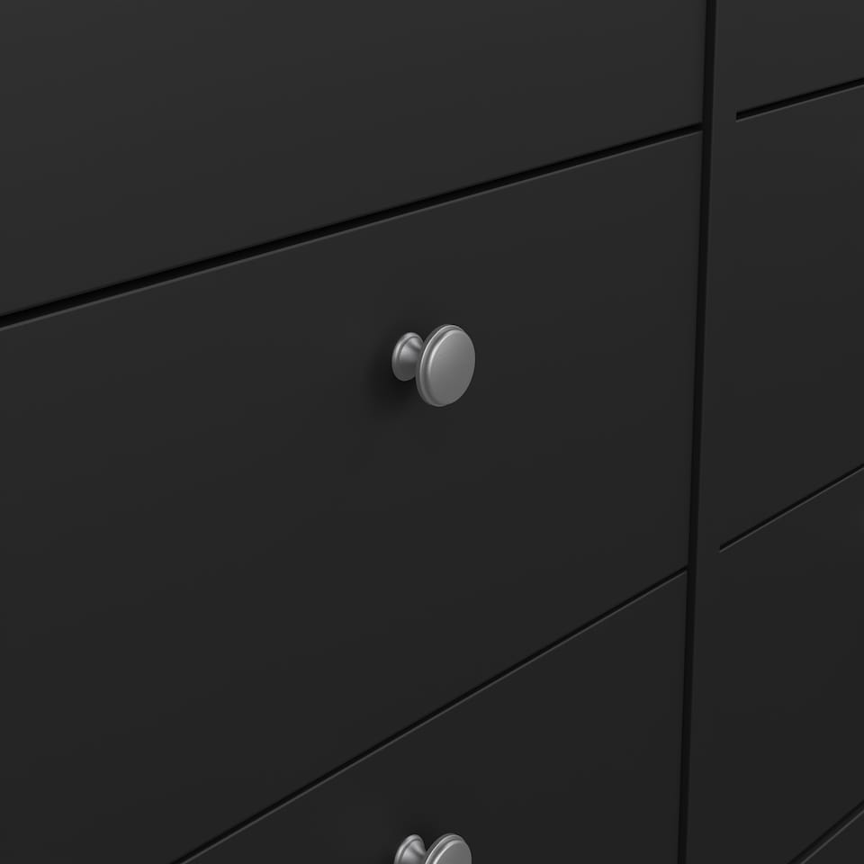 image 1 of Madrid Double Dresser 4+4 Drawers in Matt Black