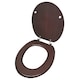 image 5 of 18" MDF Universal Bathroom WC Toilet Seat Quick Easy Fit Wooden 18 inch Coloured Black