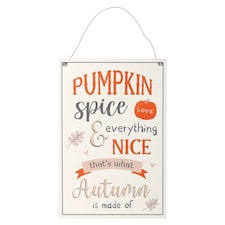 Something Different Pumpkin Spice MDF Plaque | White | Off White/Orange/Grey | 1