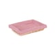 image 1 of Red Checked Lined Flat Rectangular Wicker Tray | Red | Red | One Size