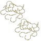 image 1 of 50mm Cup Hook Screws Picture Curtain Hangers Fasteners Brass Coated 20pc