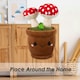 image 9 of Flowerpot Soft Toy Cute Plushie Huggable Cuddly Stuffed Toy Gift 30cm Red