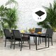 image 2 of Outsunny Set of 4 Outdoor Seat Cushion with Ties, for Patio Furniture, Beige 