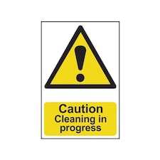 Scan Caution Cleaning In Progress - Pvc Sign 200 X 300mm - Multi Colour - 200 x 300mm