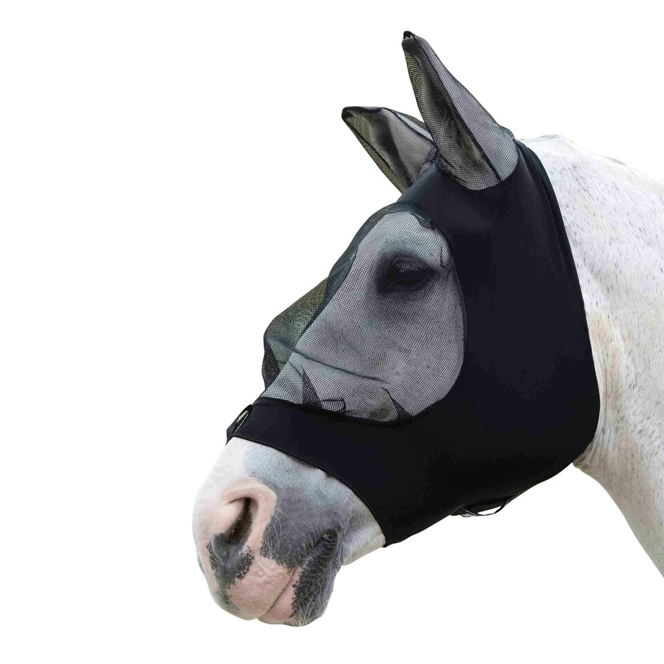image 1 of Weatherbeeta Stretch Eye Saver With Ears - Black/Black - Pony
