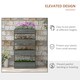 image 4 of Outsunny Raised Garden Bed Wooden Plant Stand Grey Grey