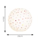 image 7 of ValueLights Annie Polka Dot Natural Fabric Globe Ball Ceiling Lamp Shade