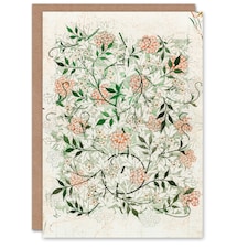 William Morris Art Card Wild Jasmine Floral Pattern
