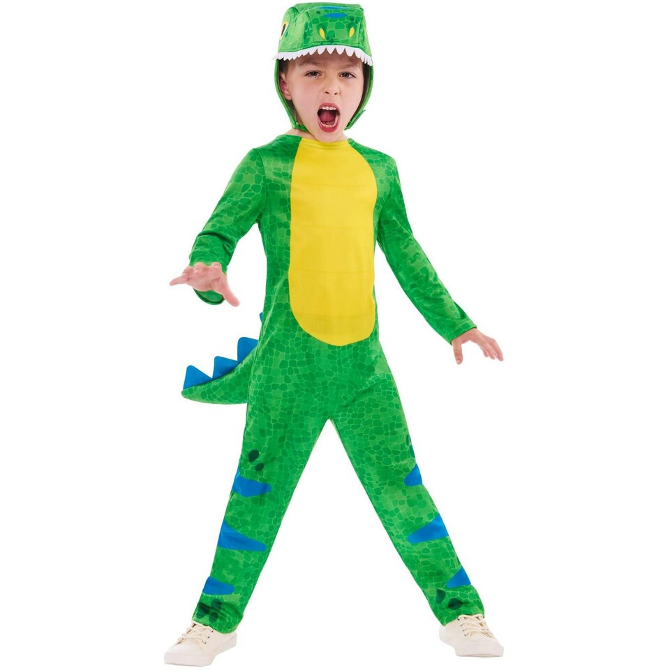 image 1 of Bristol Novelty Childrens/Kids Friendly Dinosaur Costume Set - Green - 7-8 Years 7-8 years