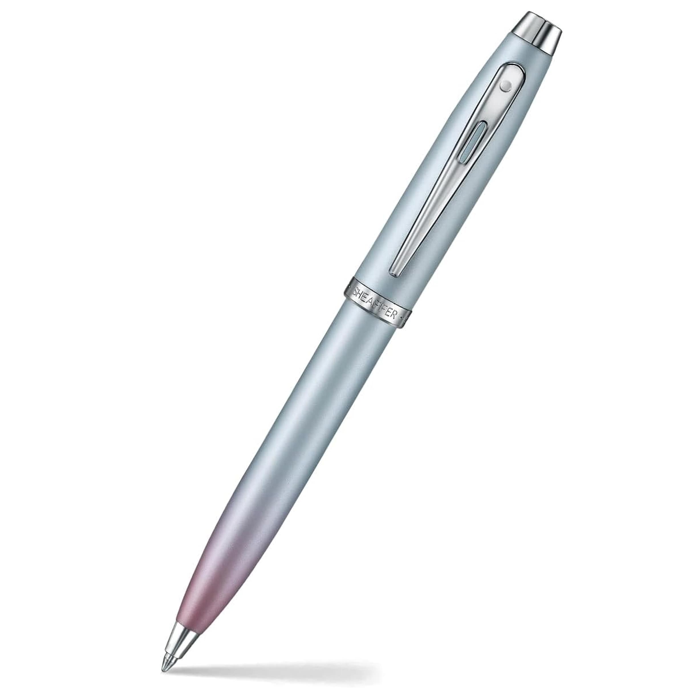 Sheaffer 100 Ballpoint Pen Expressions Pearlised Gradient Blue and Purple with Chrome Trims - Black Ink