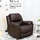 image 8 of Madison Electric Bonded Leather Automatic Recliner Home Lounge Chair (Brown)