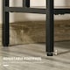 image 8 of HOMCOM Industrial Console Table w/ Storage Shelf Black Metal Frame Rustic Brown Brown | Rustic Brown