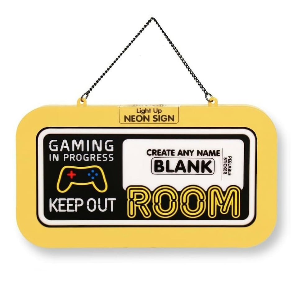 History & Heraldry Light Up Neon Name Sign -Gaming (Blank)