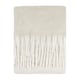 image 2 of Furn Cozy Woven Tasselled Throw | Cream | Ecru | 1