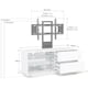 image 5 of Centurion Supports Gallus Gloss White with 2- Drawers and 3-Sheves 32"-55" LED/LCD/Plasma Cabinet TV Stand with Mounting Arm | Multi | 1