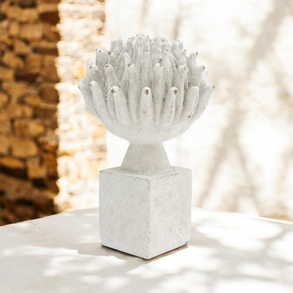 image 1 of Decorative Garden Flower Ornament - Resin - L17 x W17 x H27 cm