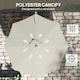 image 5 of Outsunny Sun Parasol with Vent, Wall Umbrella for Patio, Garden, Pool Grey | Light Grey