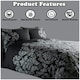 image 7 of VELVETIO Empire Damask Printed Duvet Cover Set Reversible Polycotton Beddings Purple | King