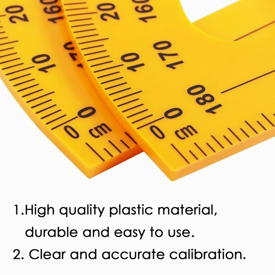 image 1 of 50cm Plastic Removable Handle Teaching Protractor