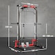 image 3 of SPORTNOW Multi-Function Power Rack, Cable Crossover Machine with Pull Up Bar, Lat Pull Down System, Squat Rack, Barbell Bar, Landmine, Plate Storage Posts, for Home Gym Workout