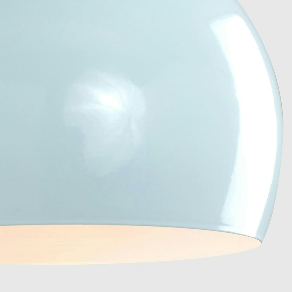 image 1 of ValueLights Arco Blue Ceiling Pendant Shade & Bulb