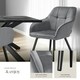 image 4 of Dining Chair Marilyn - velvet look, quilted pattern - per piece Grey | Grey/Black